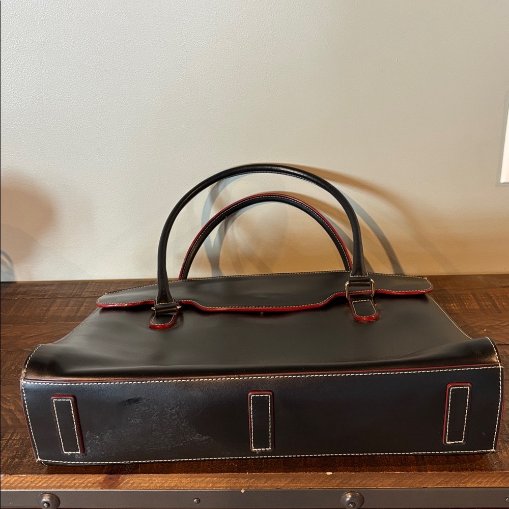 LODIS, Genuine Black Leather Tote Bag - Picture 5 of 8